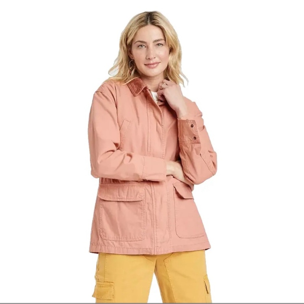 Women's Utility Anorak Lined Jacket- Universal Thread Pink Size